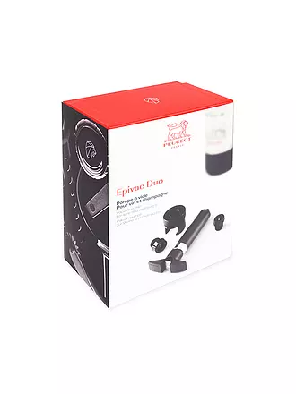 PEUGEOT | Vakuumpumpe für Wein und Champagner Epivac Duo 15cm Schwarz | 
